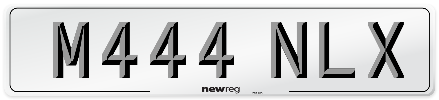 M444 NLX Number Plate from New Reg